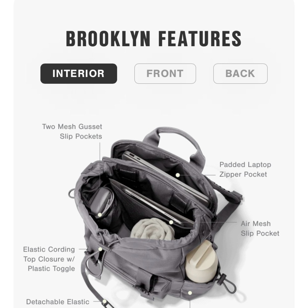 Dagne Dover BROOKLYN BACKPACK in ASH